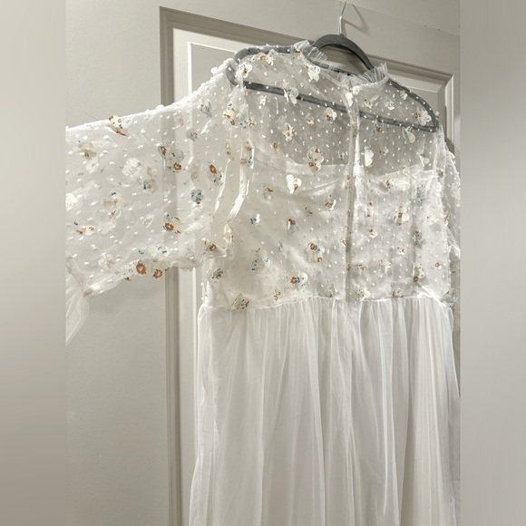 SHEIN Unity Frill Neck Organza Overlay Dress - Picture 8 of 13